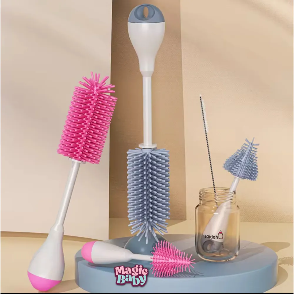 Cepillo Lavatetero Set X3 Piezas Rosado Magic Baby