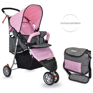 Coche Paseador 3 Llantas Gris Magic Baby