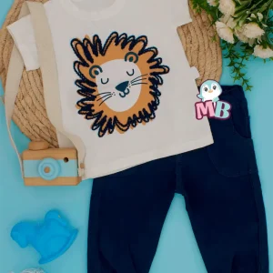 Conjunto león Azul Magic Baby