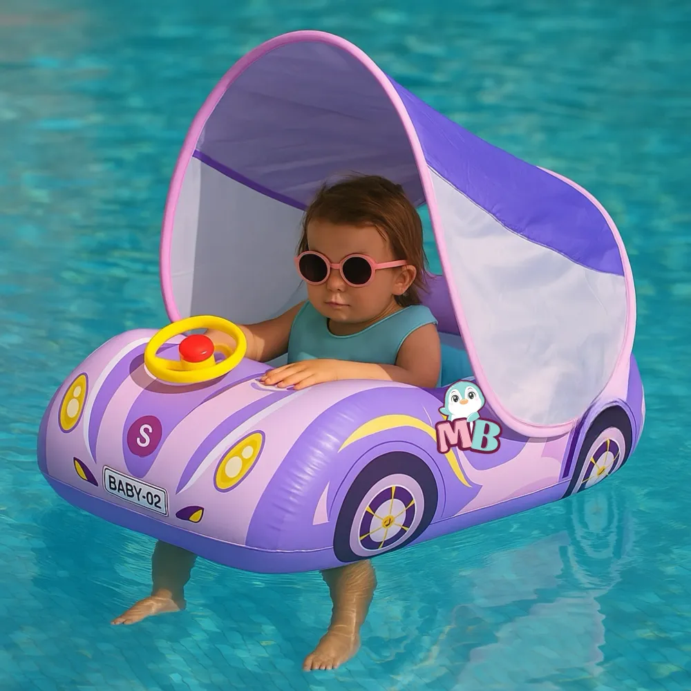 Flotador Carrito con Techo Morado Magic Baby