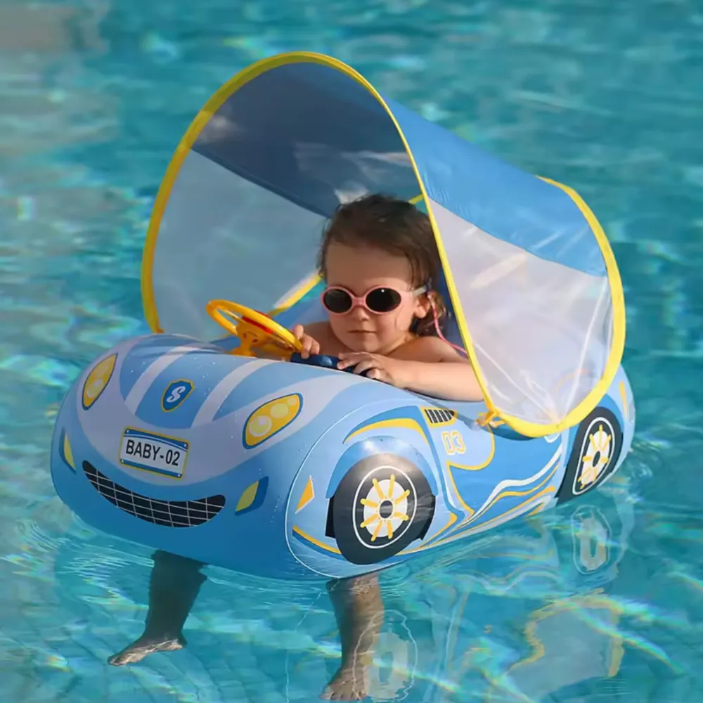 Flotador Carrito con Techo Morado Magic Baby