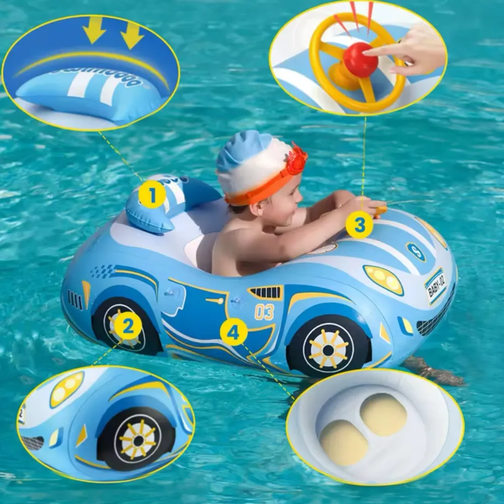 Flotador Carrito con Techo Morado Magic Baby