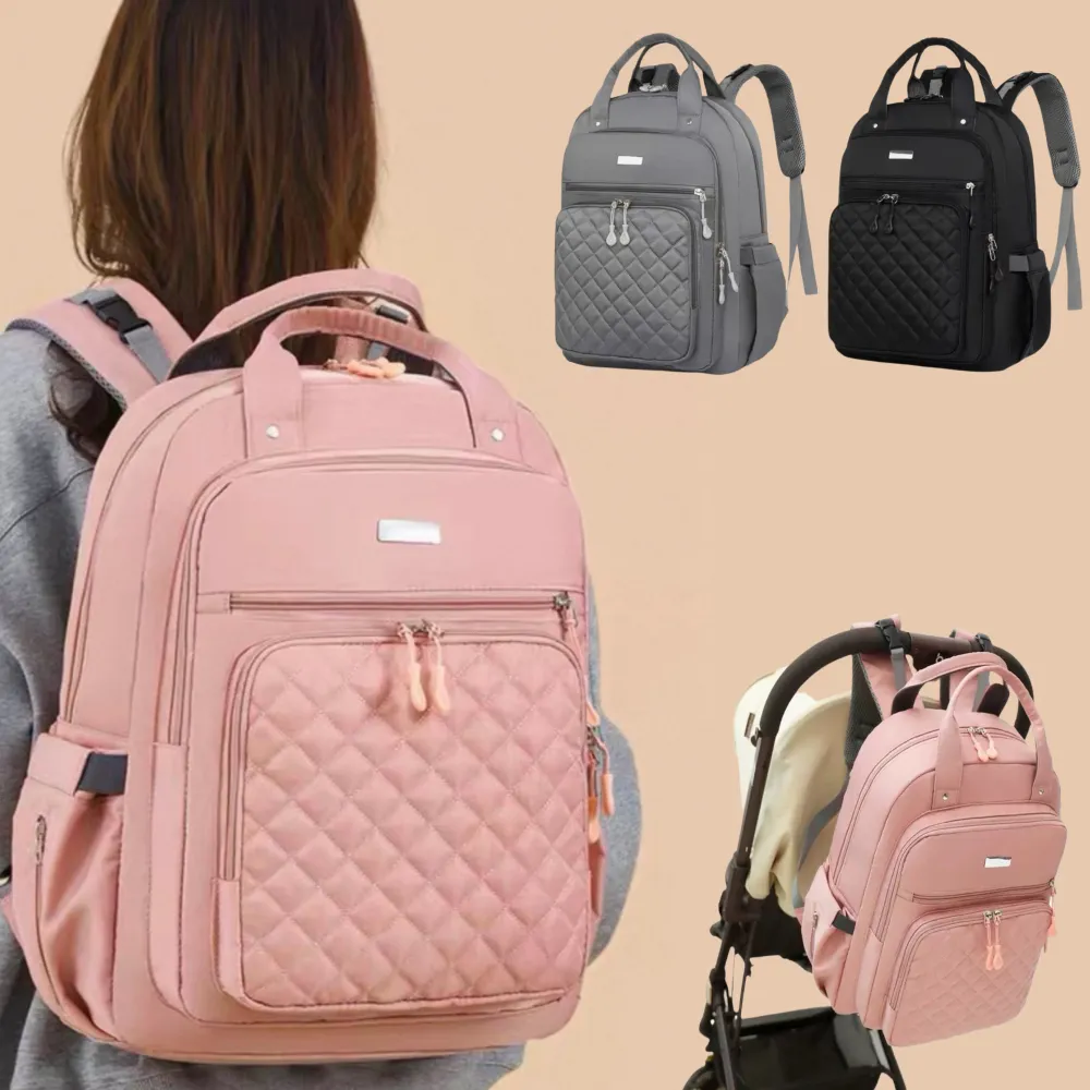 Pañalera Con Compartimentos Morral Rosado Magic Baby