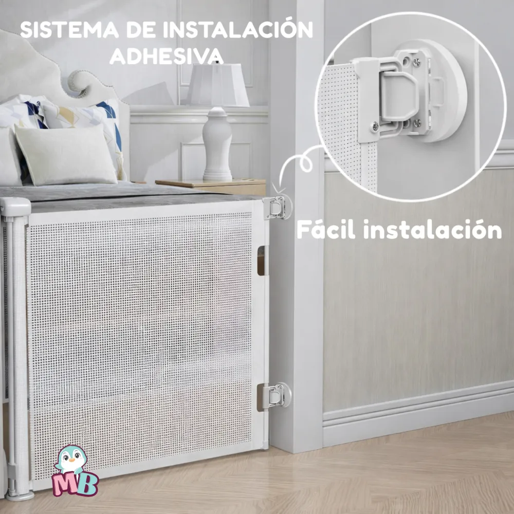 Puerta Retráctil de Seguridad Con Instalacion Adhesiva Negro Magic Baby