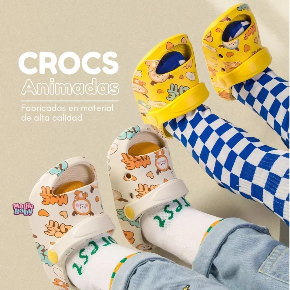 Sandalia Crocs Animada Azul Magic Baby