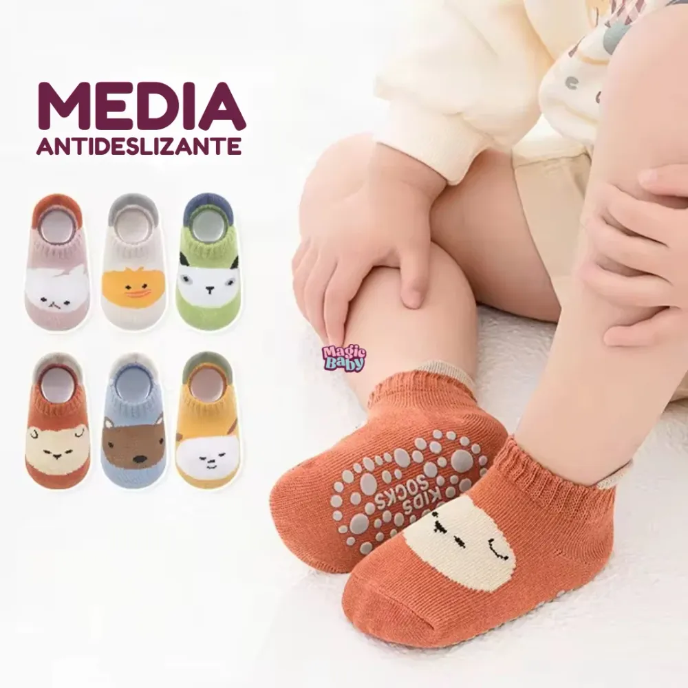 Set Medias X3 Antideslizantes Talla Magic Baby