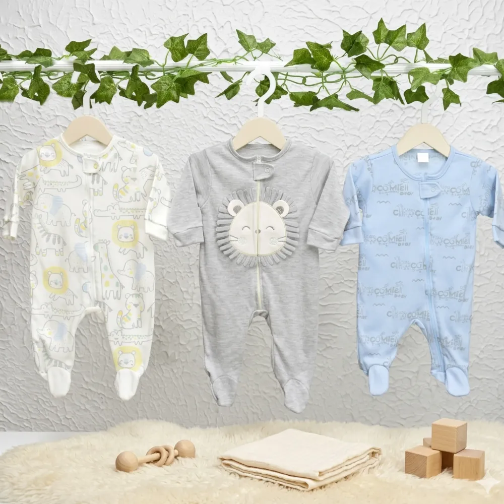 Set De Pijamas X3 De Niño Azul Magic Baby