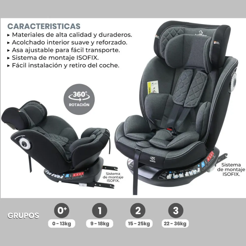 Silla Para Carro Negra Magic Baby