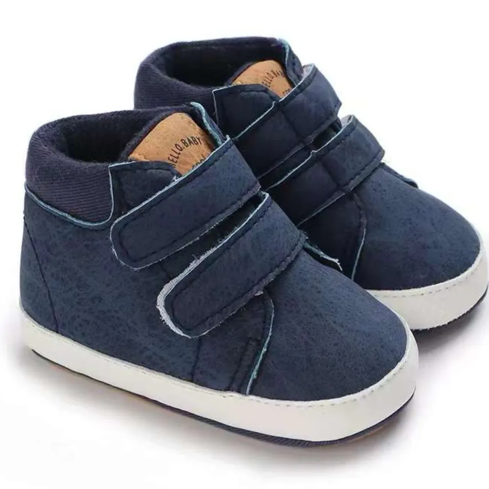 Tenis Pre Caminador Con Suela En Bota Cafe Magic Baby