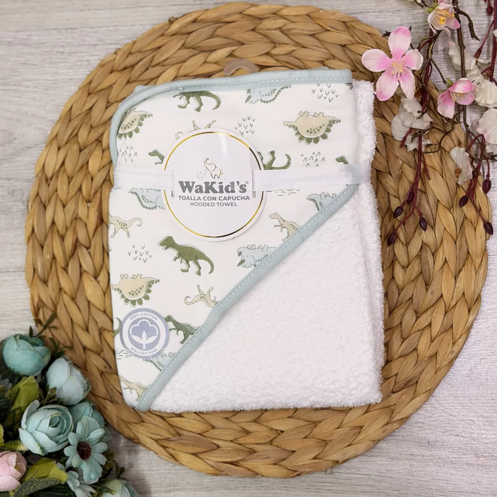 Toalla Con Capota Dinosaurio Magic Baby