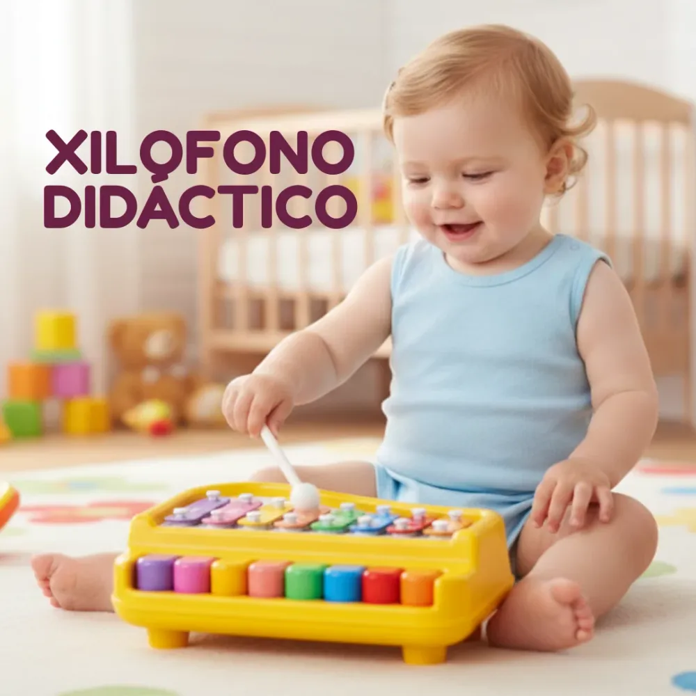 Xilofono Didáctico Grande Amarillo Magic Baby