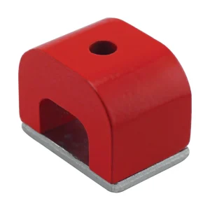 Magnet Source 1.18 . L X .78 . W Red Horseshoe Magnet 13 lb. pull 1 pc - Open Box