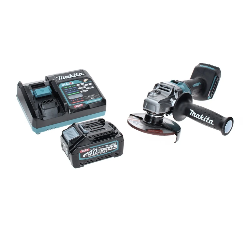 Amoladora angular baterí Makita GA 008 GM1 40 V máx. 125 mm sin escobillas XGT + 1x baterí 4,0 Ah + cargador