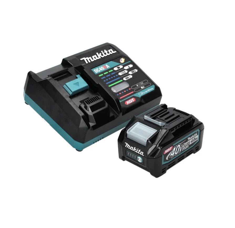 Amoladora angular baterí Makita GA 008 GM1 40 V máx. 125 mm sin escobillas XGT + 1x baterí 4,0 Ah + cargador