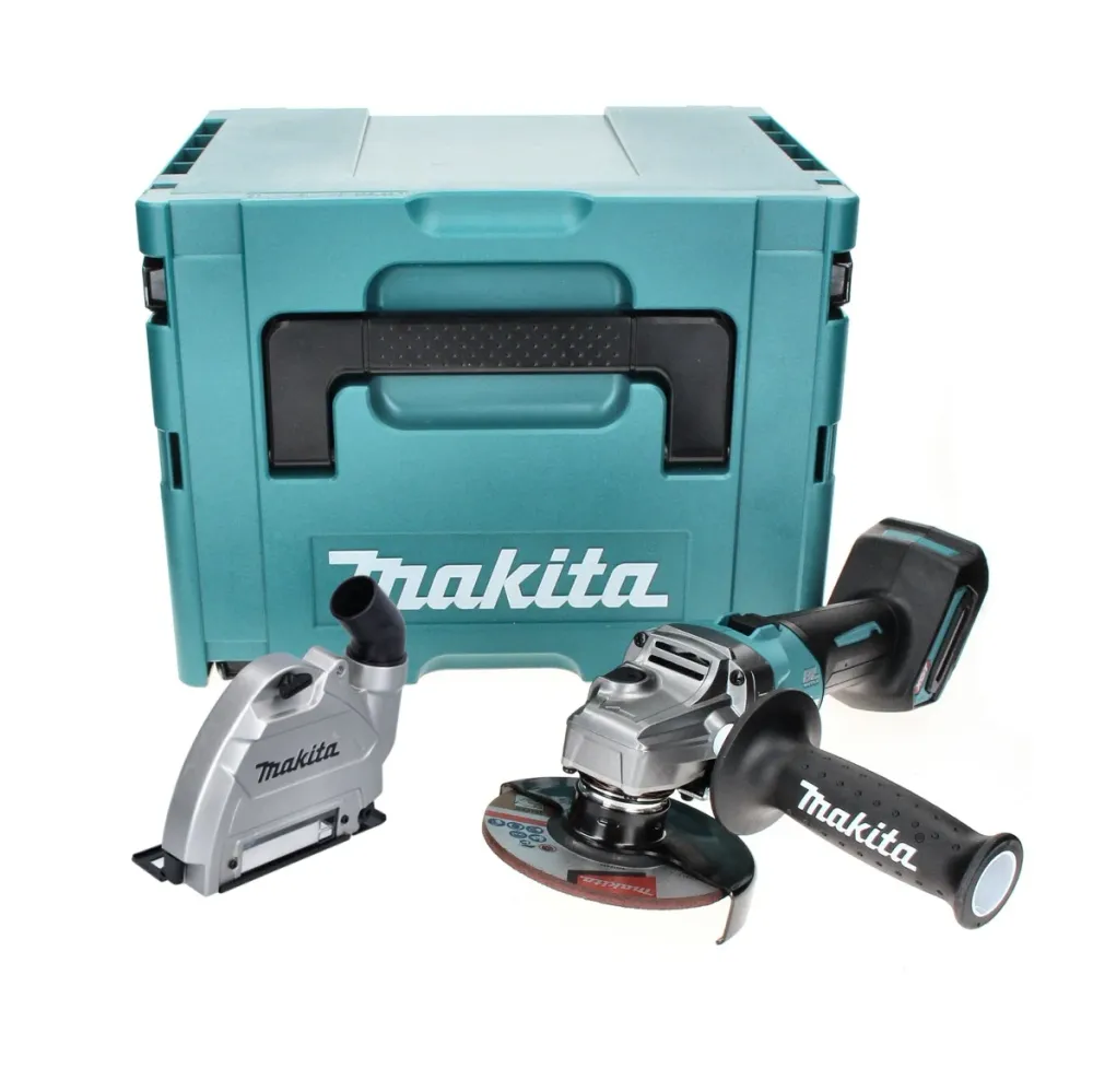 Amoladora angular baterí Makita GA 008 GZ01 40 V máx. 125 mm sin escobillas XGT + campana de aspiración + Makpac - sin bat...