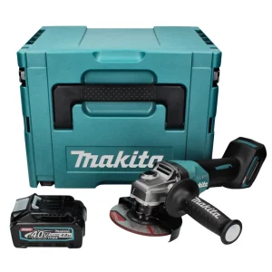 Amoladora angular baterí Makita GA 013 GM101 40 V máx. 125 mm sin escobillas XGT + 1x baterí 4,0 Ah + Makpac - sin cargador