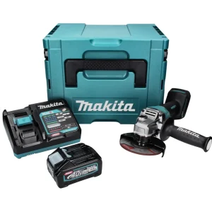 Amoladora angular baterí Makita GA 016 GM101 40 V máx. 125 mm sin escobillas XGT + 1x baterí 4,0 Ah + cargador + Makpac