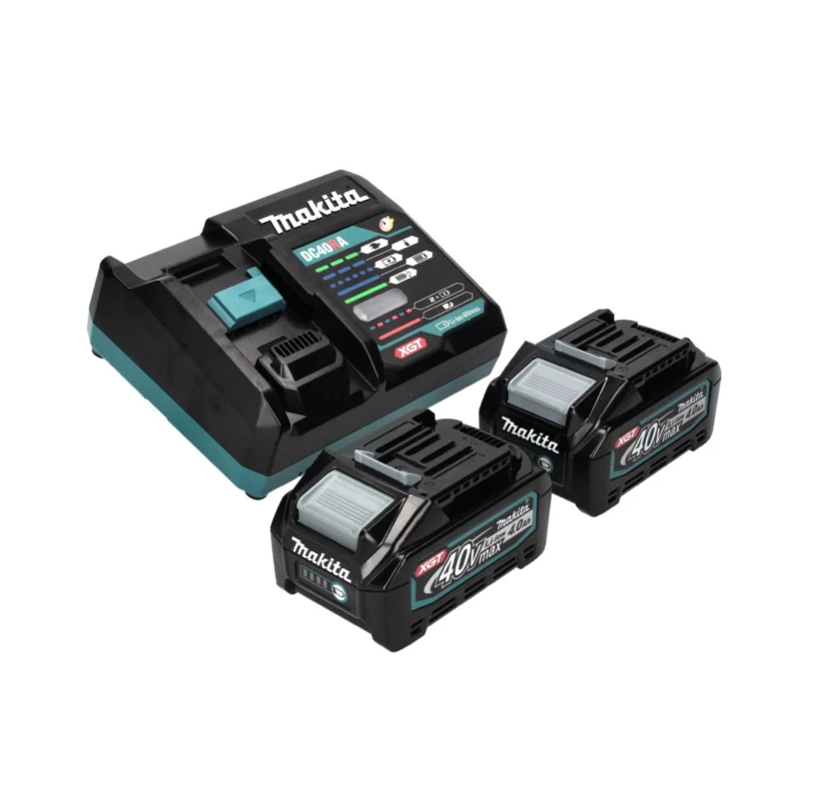 Amoladora angular baterí Makita GA 016 GM2 40 V máx. 125 mm sin escobillas XGT + 2 baterías 4,0 Ah + cargador