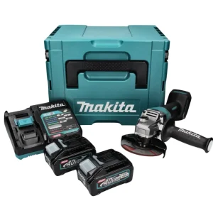 Amoladora angular baterí Makita GA 016 GM201 40 V máx. 125 mm sin escobillas XGT + 2x baterí 4,0 Ah + cargador + Makpac