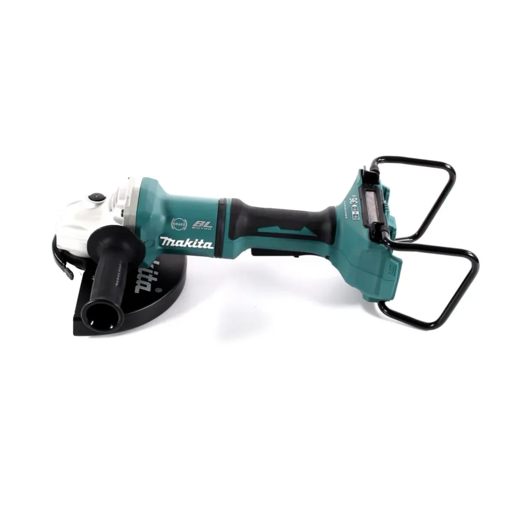 Amoladora angular baterí Makita DGA 900 RTK 36 V (2x 18 V) 230 mm sin escobillas + 2x baterí 5,0 Ah + cargador + maletín