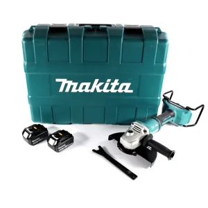 Amoladora angular baterí Makita DGA 900 GK 36 V (2x 18 V) 230 mm sin escobillas + 2x baterí 6,0 Ah + maletín - sin cargador