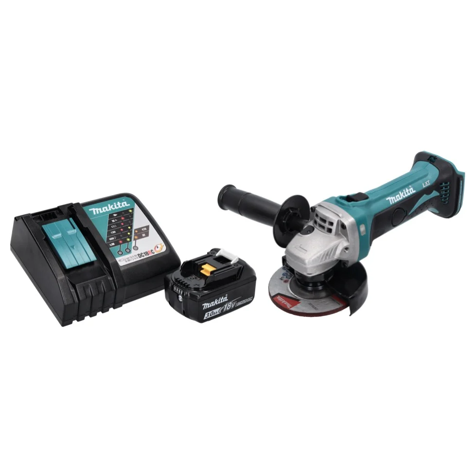 Amoladora angular sin cable Makita DGA 452 RF1 18 V 115 mm + 1x baterí recargable 3,0 Ah + cargador