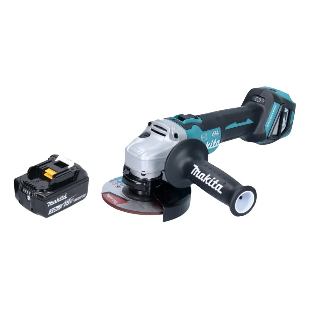 Amoladora angular sin cable Makita DGA 513 F1 18 V 125 mm sin escobillas + 1x baterí recargable 3,0 Ah - sin cargador