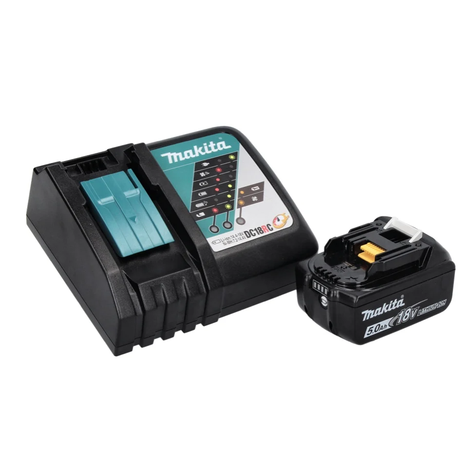 Atornillador de impacto baterí Makita DTW 180 RT1J 18 V 180 Nm 3/8" sin escobillas + 1 baterí de 5,0 Ah + cargador + Makpac