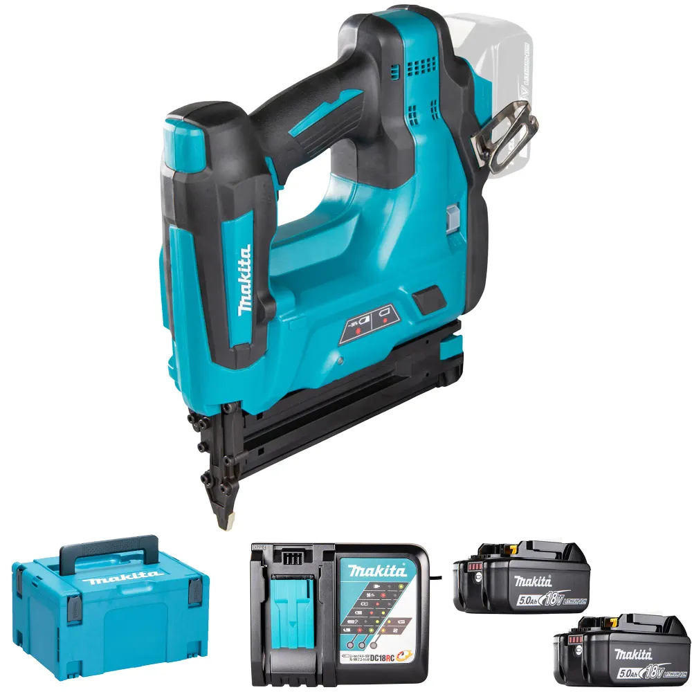 Fabricante de clavos Makita Baterí recargable DBN500RTJ de 18 V y 5 Ah