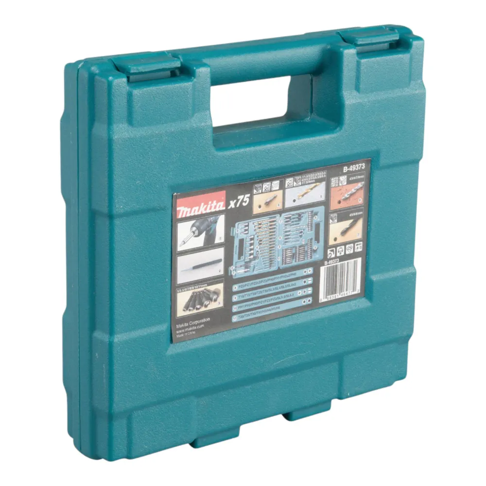 Juego de brocas y puntas Makita 75 piezas (B-49373) Phillips / Pozidriv / Torx / Hex / Slot