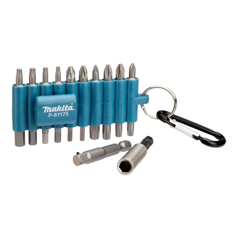 Juego de puntas Makita 22 piezas 25 mm con mosquetón ( P-81175 ) Phillips / Pozidriv / Torx / hexagonales
