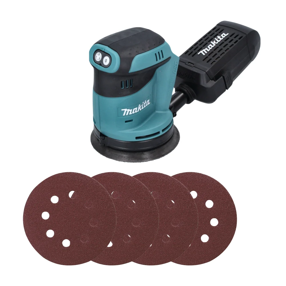 Lijadora excéntrica inalámbrica Makita DBO 180 Z 18 V 125 mm + 200x papel de lija - sin baterí, sin cargador