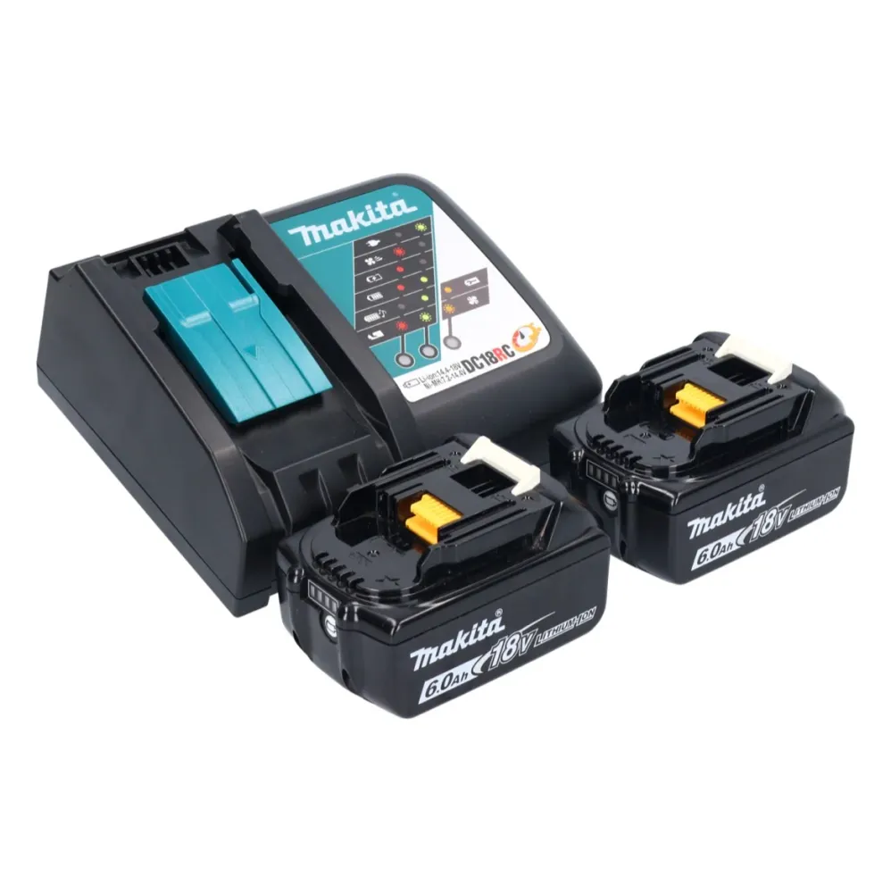 Lijadora orbital sin cable Makita DBO 382 RG 18 V 93 x 185 mm sin escobillas + 2x baterí recargable 6,0 Ah + cargador