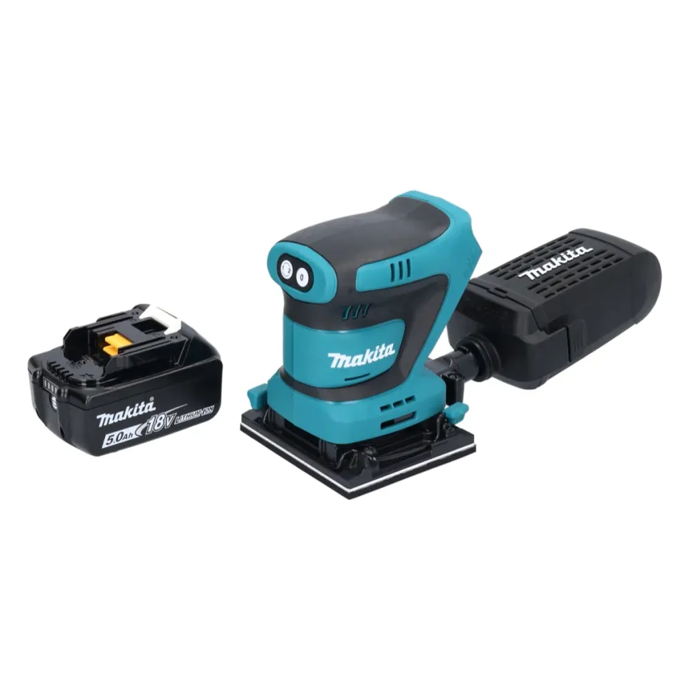 Lijadora orbital sin cable Makita DBO 481 T1 18 V 112 x 102 mm + 1x baterí recargable 5,0 Ah - sin cargador