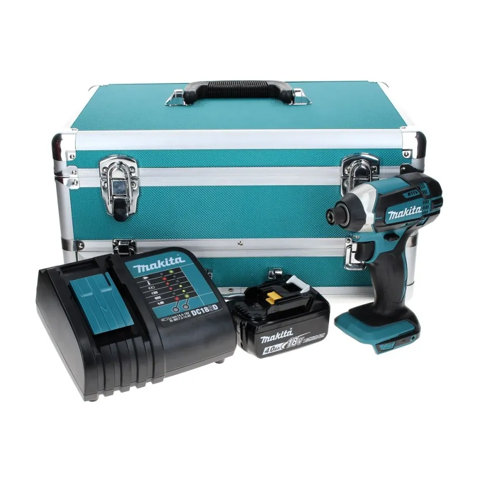 Llave de impacto baterí Makita DTD 152 SM1TX 18 V 165 Nm + 1x baterí 4,0 Ah + cargador + juego de brocas de 70 piezas + ma...
