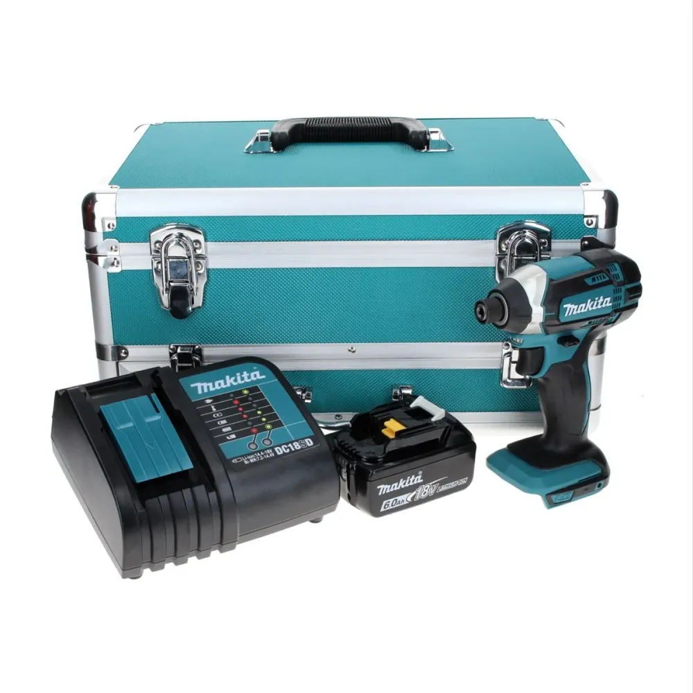 Llave de impacto baterí Makita DTD 152 SG1TX 18 V 165 Nm + 1x baterí 6,0 Ah + cargador + juego de brocas de 70 piezas + ma...