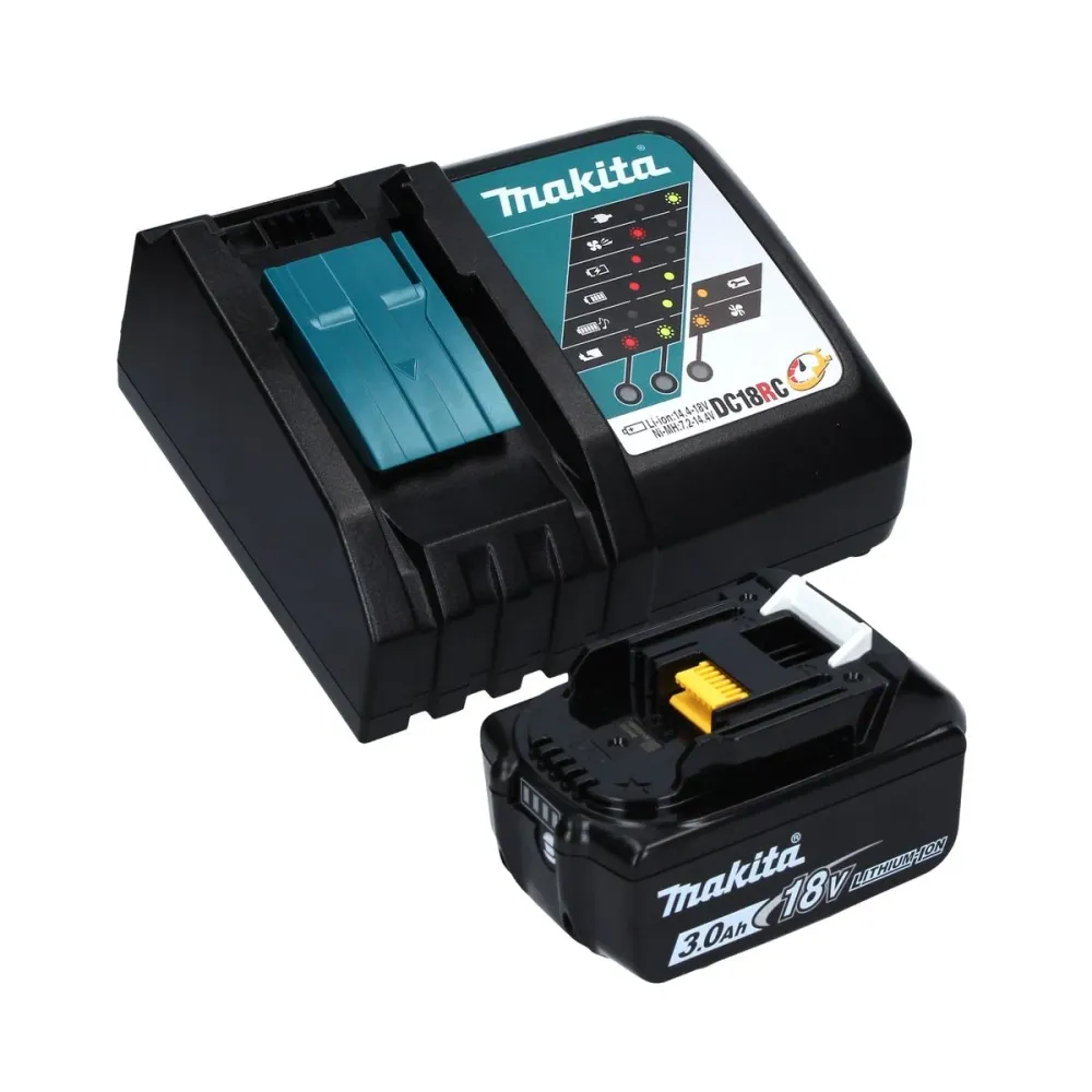 Llave de impacto sin cable Makita DTW 701 RF1J 18 V 700 Nm 1/2" XPT Brushless + 1x baterí recargable 3.0 Ah + cargador + M...