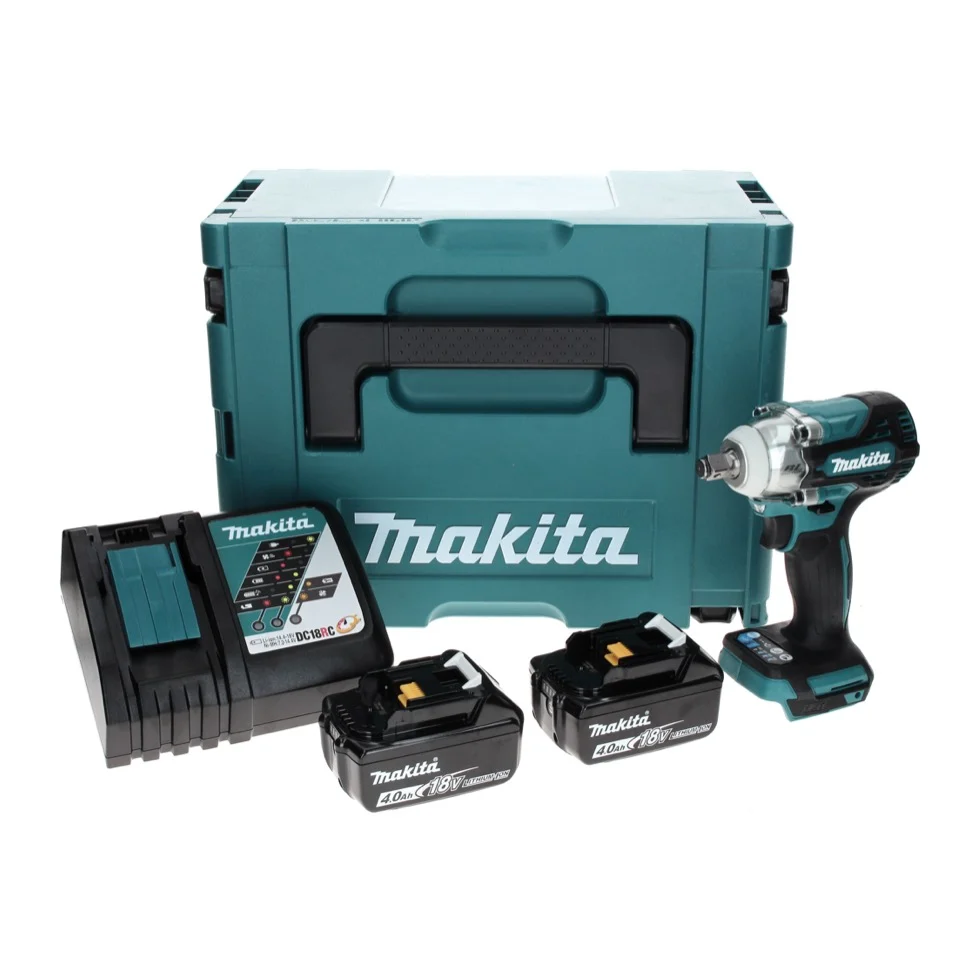 Llave de impacto sin cable Makita DTW 300 RMJ 18 V 330 Nm 1/2" sin escobillas + 2x baterí recargable 4,0 Ah + cargador + M...