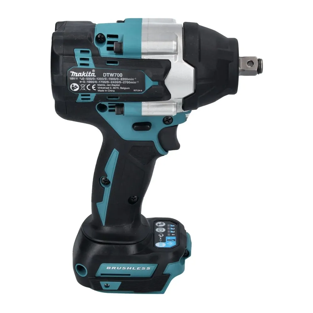 Llave de impacto sin cable Makita DTW 700 RF 18 V 700 Nm 1/2" XPT Sin escobillas + 2x baterí recargable 3,0 Ah + cargador