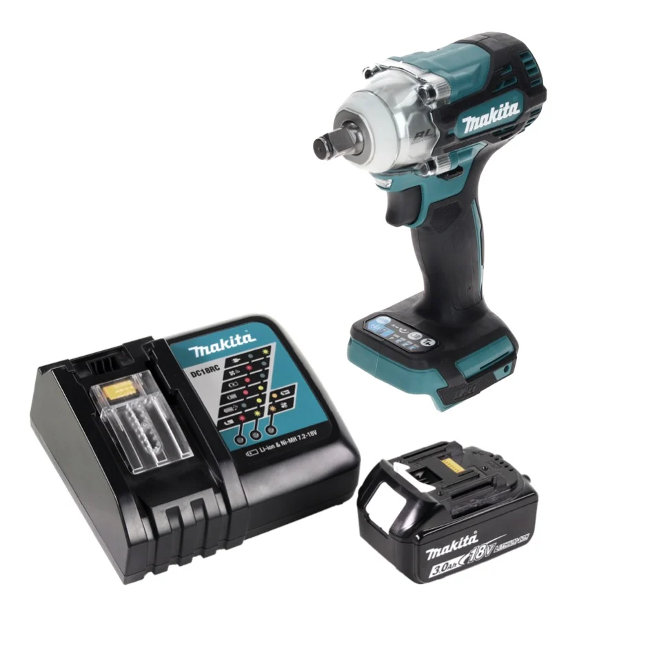 Llave de impacto sin cable Makita DTW 300 RF1 18 V 330 Nm 1/2" sin escobillas + 1x baterí recargable 3,0 Ah + cargador