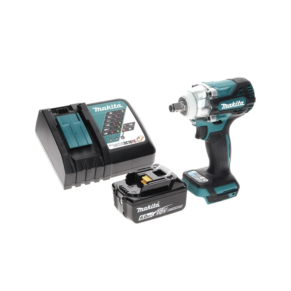 Llave de impacto sin cable Makita DTW 300 RG1 18 V 330 Nm 1/2" sin escobillas + 1x baterí recargable 6,0 Ah + cargador