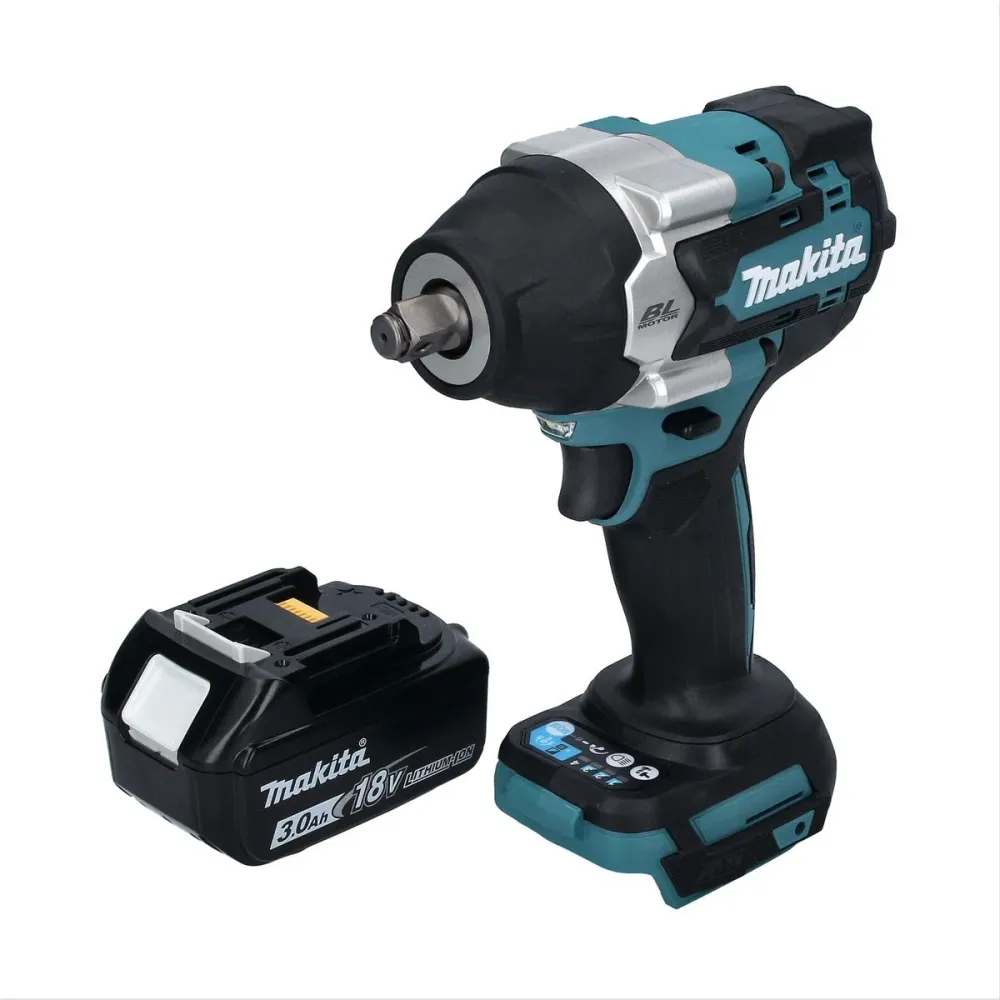 Llave de impacto sin cable Makita DTW 700 F1 18 V 700 Nm 1/2" XPT Sin escobillas + 1x baterí recargable 3,0 Ah - sin cargador