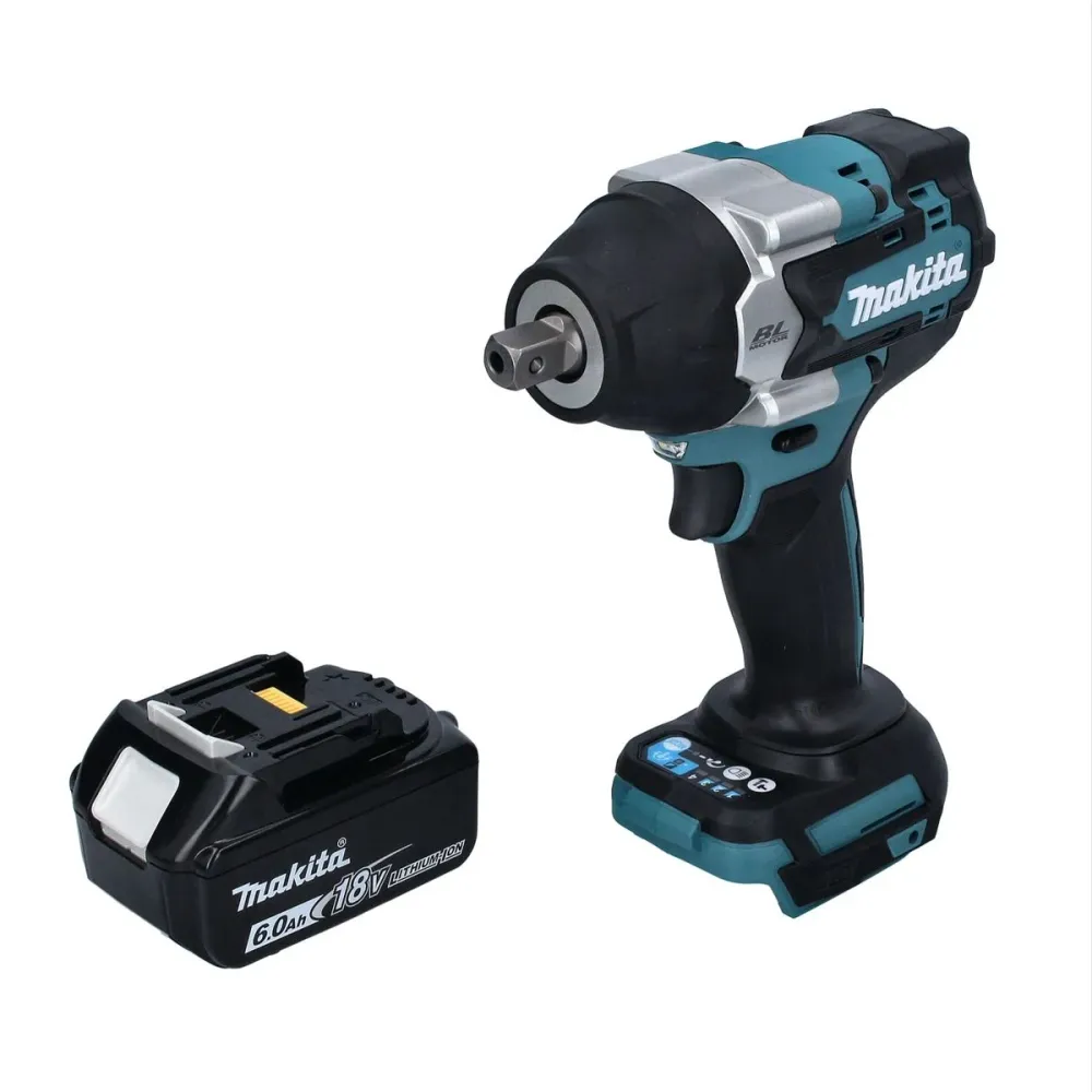 Llave de impacto sin cable Makita DTW 701 G1 18 V 700 Nm 1/2" XPT Sin escobillas + 1x baterí recargable 6,0 Ah - sin cargador