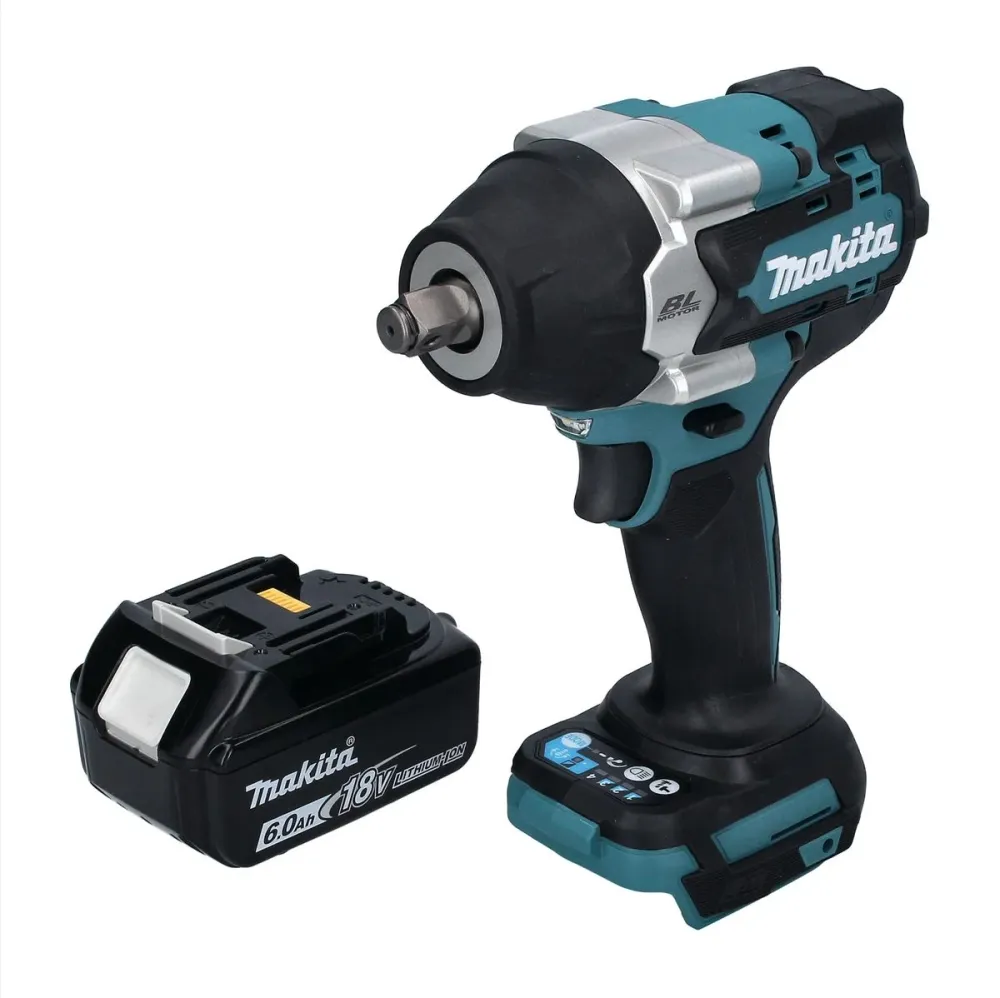 Llave de impacto sin cable Makita DTW 700 G1 18 V 700 Nm 1/2" XPT Sin escobillas + 1x baterí recargable 6,0 Ah - sin cargador