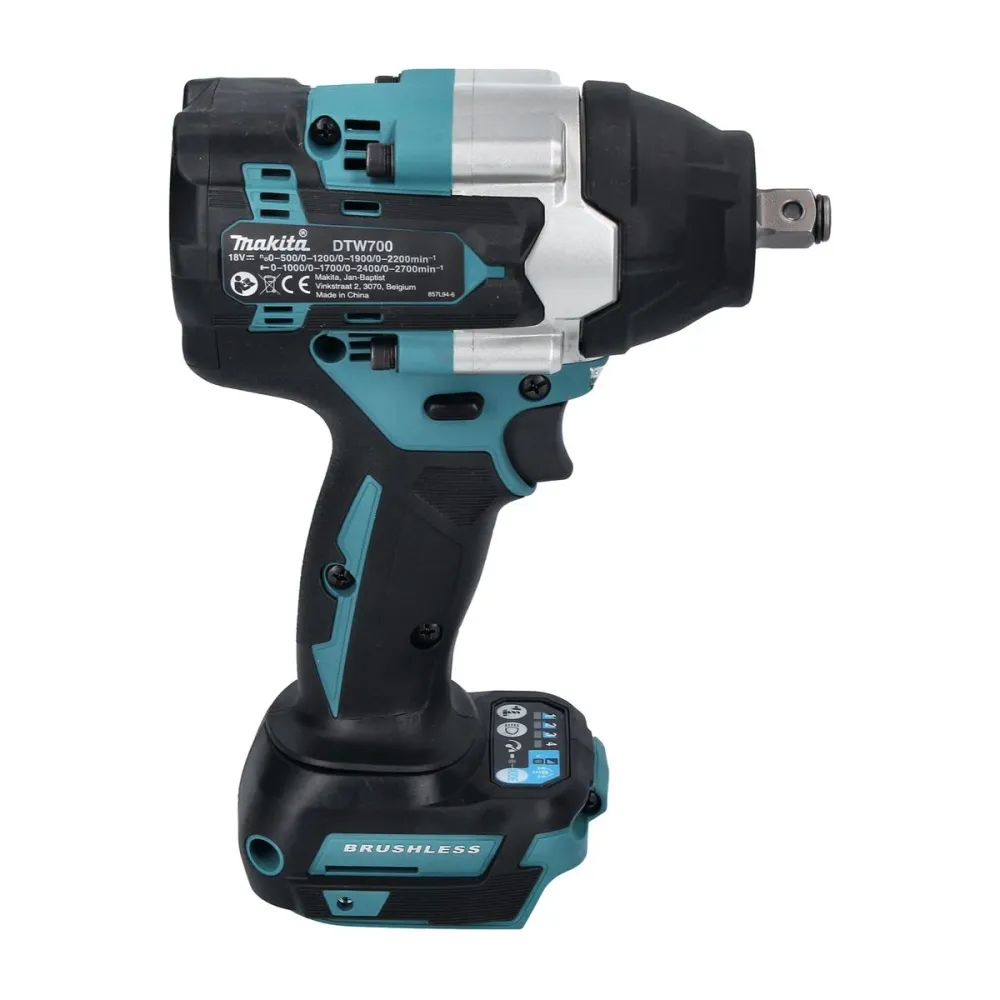Llave de impacto sin cable Makita DTW 700 G1 18 V 700 Nm 1/2" XPT Sin escobillas + 1x baterí recargable 6,0 Ah - sin cargador