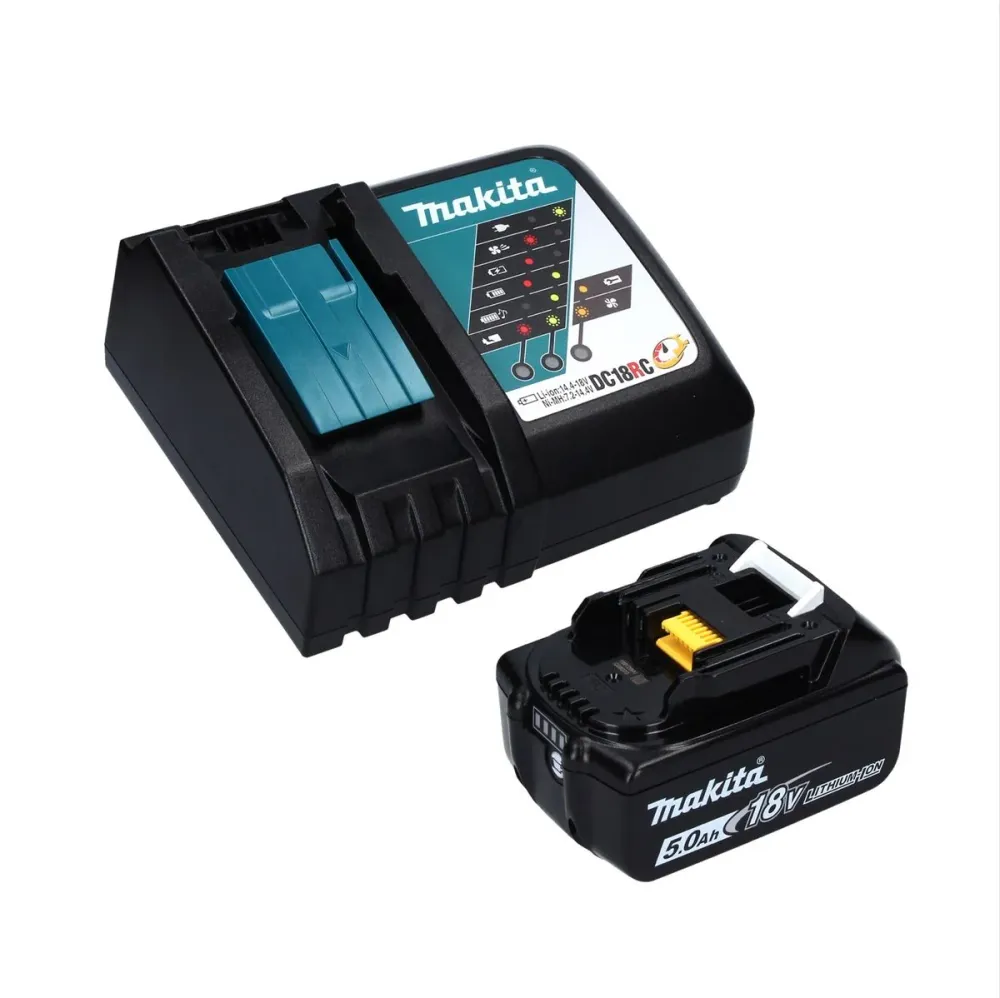 Llave de impacto sin cable Makita DTW 701 RT1J 18 V 700 Nm 1/2" XPT Brushless + 1x baterí recargable 5.0 Ah + cargador + M...