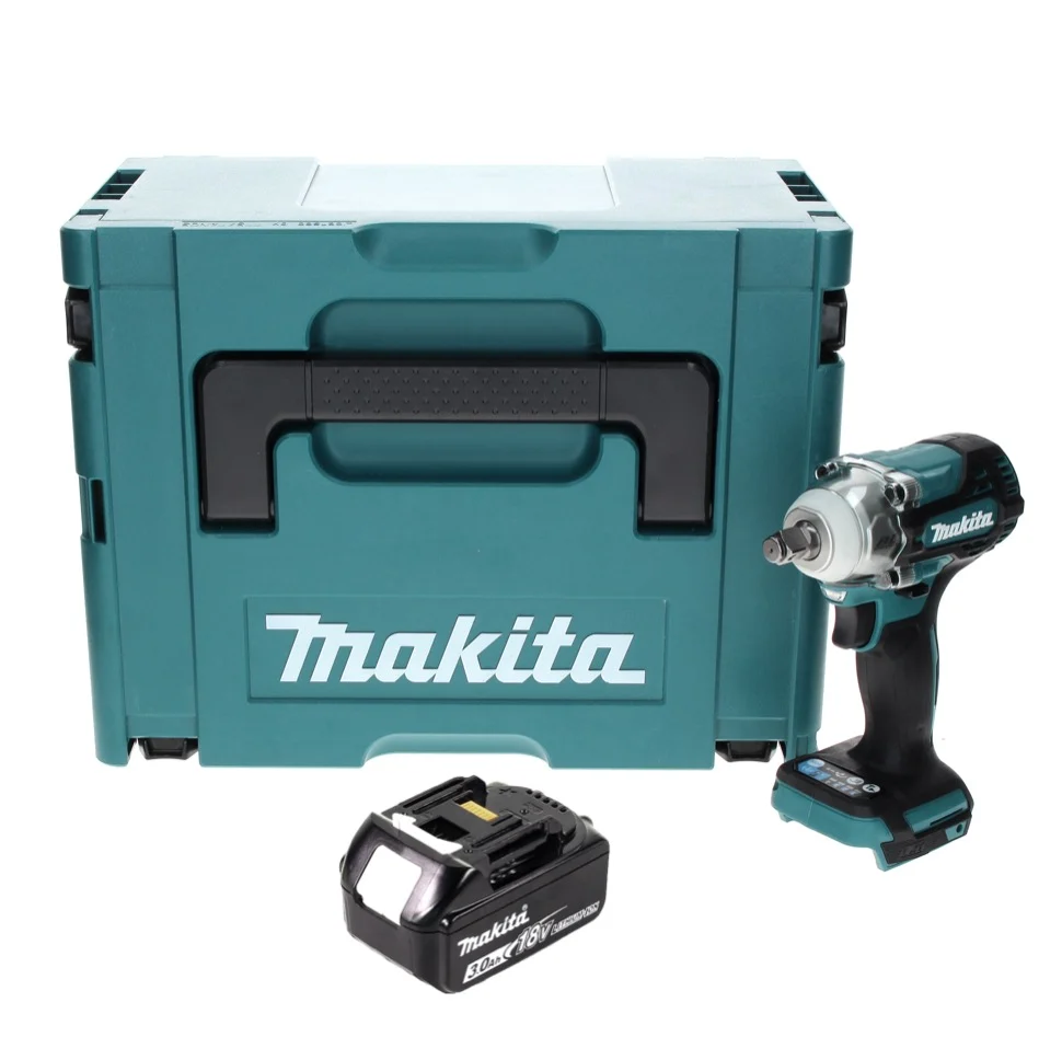 Llave de impacto sin cable Makita DTW 300 F1J 18 V 330 Nm 1/2" sin escobillas + 1x baterí recargable 3,0 Ah + Makpac - sin...