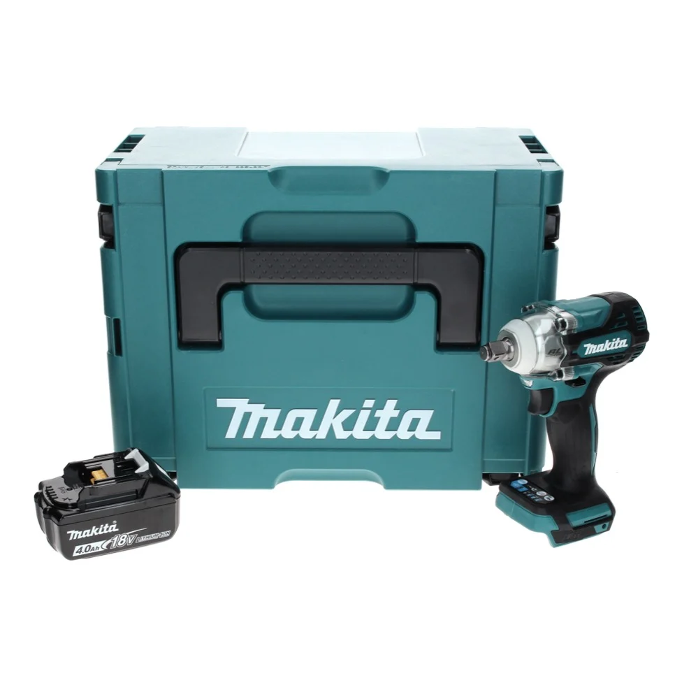 Llave de impacto sin cable Makita DTW 300 M1J 18 V 330 Nm 1/2" sin escobillas + 1x baterí recargable 4,0 Ah + Makpac - sin...