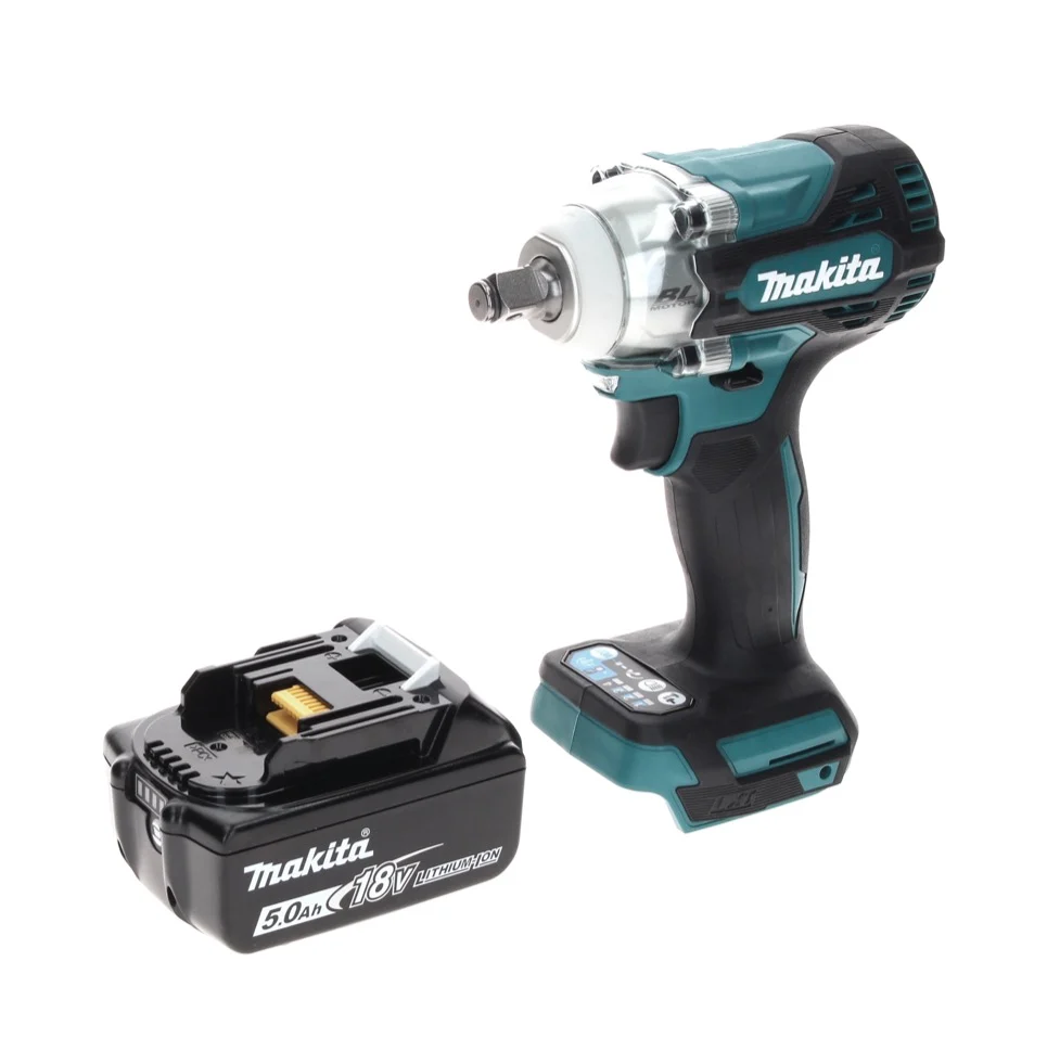 Llave de impacto sin cable Makita DTW 300 T1 18 V 330 Nm 1/2" sin escobillas + 1x baterí recargable 5,0 Ah - sin cargador