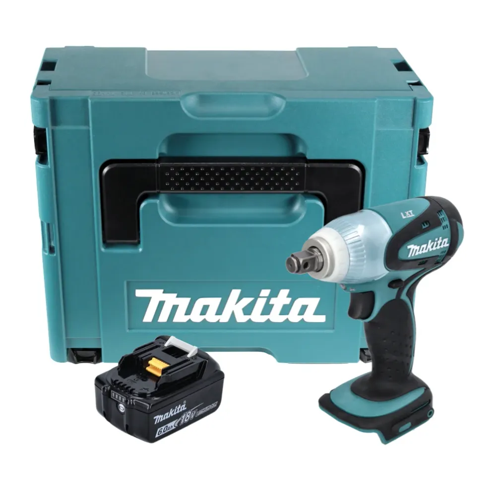 Llave de impacto sin cable Makita DTW 251 G1J 18 V 230 Nm 1/2" + 1x baterí recargable 6,0 Ah + Makpac - sin cargador
